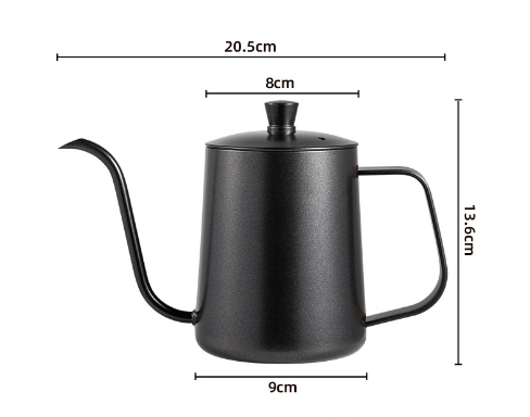 Hand Drip Gooseneck Tea Pot Black