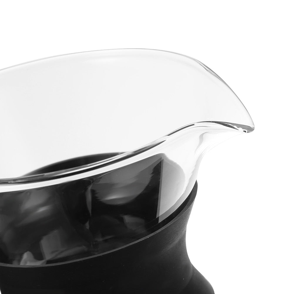 Pour Over Coffee set w/ paperless, reusable, stainless steel filter.